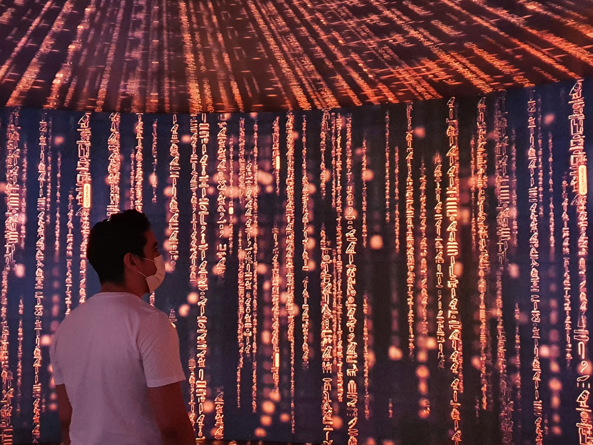 Ahmed Nabawy at digital interactive art installation